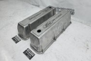 Ford Racing Aluminum Valve Covers BEFORE Chrome-Like Metal Polishing and Buffing Services | Restoration Services | Valve Cover Polishing
